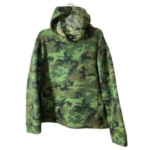 The North Face Fleece Camo Hoodie Sze Large Kangaroo Pocket